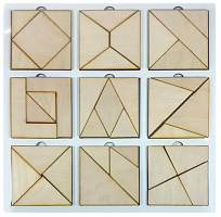 Игрушка развивающая Головоломка Сложи Квадрат, второй уровень сложности AS-7155