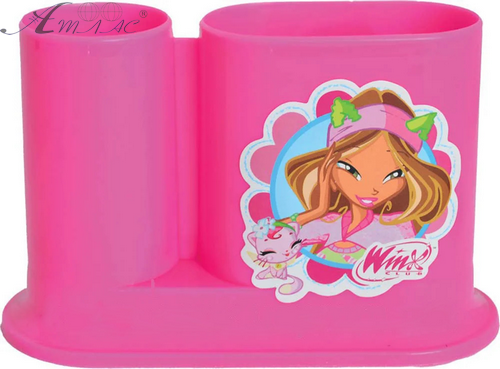 Стакан для ручок 1 Вересня Winx подвійний, рожевий 470237