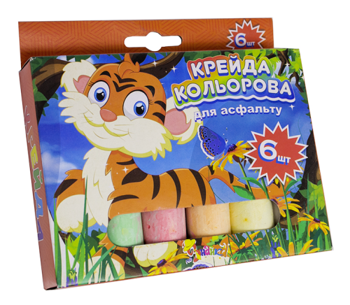 Мелки цветные Толстые  6 цветов Незнайка  825540