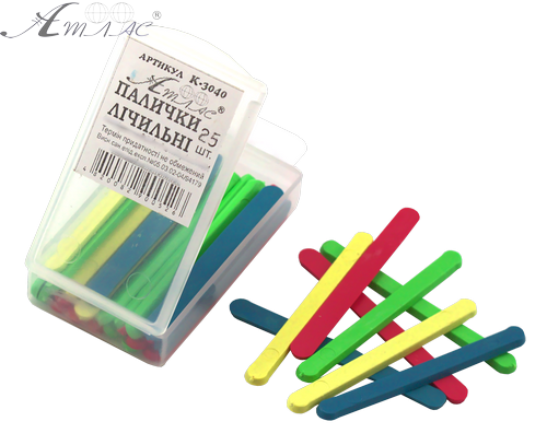 Палочки счетные в коробочке 6см AS-0032 Палочки счетные в коробочке 6см AS-0032