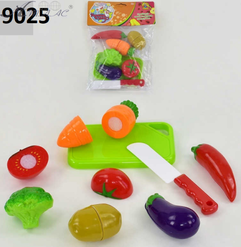 Іграшка набір Овочі на липучки з дошкою 9025