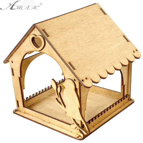 Кормушка окрашенная № 6/1 морилка под лаком 20 х 23.5 х 21 см AS-4298 Кормушка окрашенная № 6/1 морилка под лаком 20 х 23.5 х 21 см AS-4298