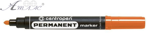 Маркер перманент Centropen 8566 круглий Помаранчевий 8566/06