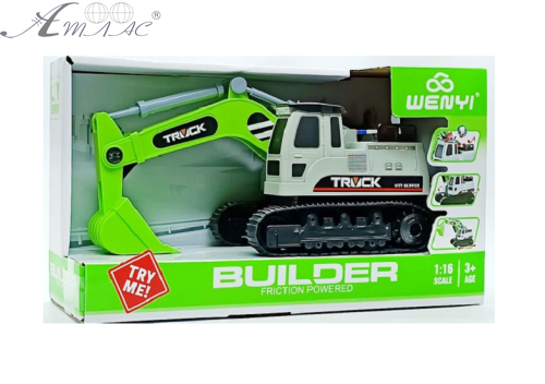 Ігрушка Екскаватор Зелений світ та звук 28см в коробці  WY450В фото 2