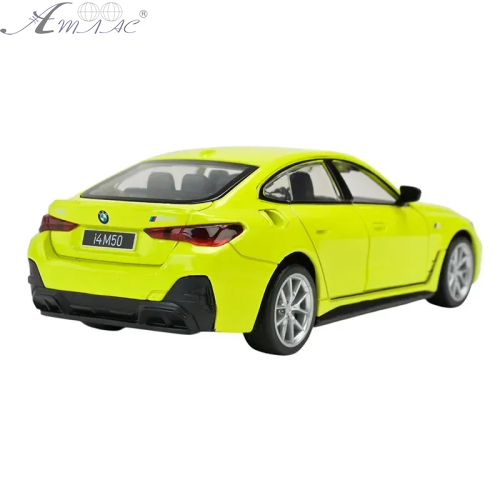 Машинка Автопром BMW i4 M50 Желтая электро, свет звук 14см 68714 фото 2 Машинка Автопром BMW i4 M50 Желтая электро, свет звук 14см 68714 фото 2