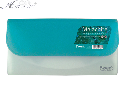 Папка на липучці Axent "Malachite" DL на 4 відділення  1419-11