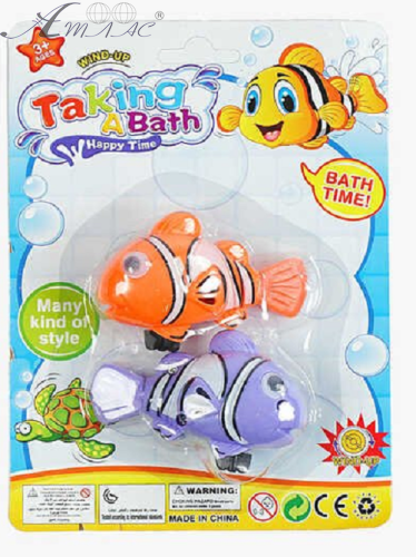 Игрушка для ванной Рыбки плавающая заводная в блистере М0981 Игрушка для ванной Рыбки плавающая заводная в блистере М0981