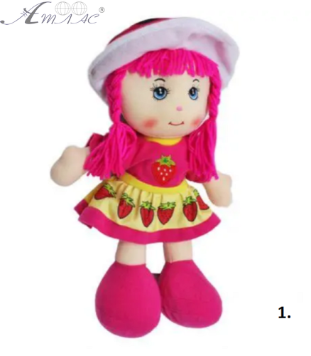 Игрушка Мягкая Кукла, Микс 35 см в пакете   1422