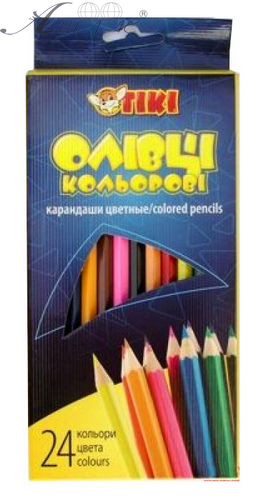 Карандаши TIKI 24 цвета 51606-TK Карандаши TIKI 24 цвета 51606-TK