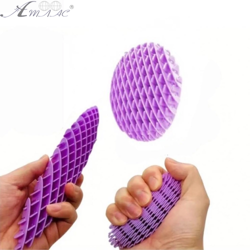 Игрушка Червяк телескопический Антистресс трансформер желтый 22 см  13578 фото 2