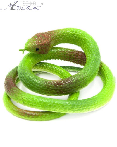 Игрушка силиконовая антистресс Змея зеленая с коричневым 03584 Игрушка силиконовая антистресс Змея зеленая с коричневым 03584