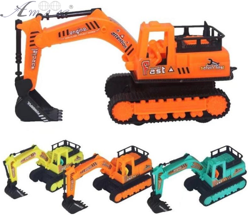 Игрушка Экскаватор пластмассовый инерционный 18 см 3368 Игрушка Экскаватор пластмассовый инерционный 18 см 3368
