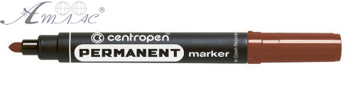 Маркер перманент Centropen круглий коричневий 8566/07