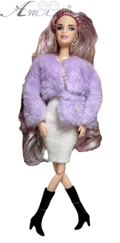 Кукла Beauty в шубке с люриксом в волосах 28см микс цветов в коробке FQ116K9 фото 2 Кукла Beauty в шубке с люриксом в волосах 28см микс цветов в коробке FQ116K9 фото 2