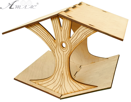 Годівничка фарбована № 2/1 морилка під лаком 24.5 х 22.5 х 19.7 см AS-4292 фото 2 Годівничка фарбована № 2/1 морилка під лаком 24.5 х 22.5 х 19.7 см AS-4292 фото 2