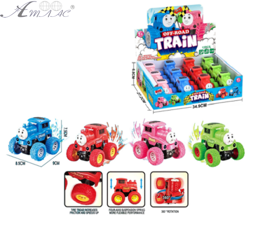 Іграшка Паровозик інерційний на великих колесах 9 см 6688-57