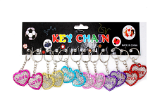 Брелок Серце прозоре мікс 3 см  04759