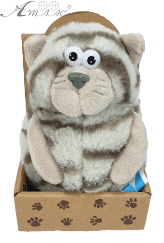 Игрушка мягкая Кот полосатый 11 см. С6303 Игрушка мягкая Кот полосатый 11 см. С6303