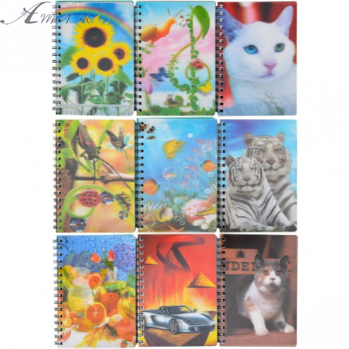 Блокнот-спіраль А6 80 л Голограмма, пластикова обкладинка В-А6-SG