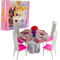 Кукольная Мебель набор Gloria Стол и 4 стула  94011 
