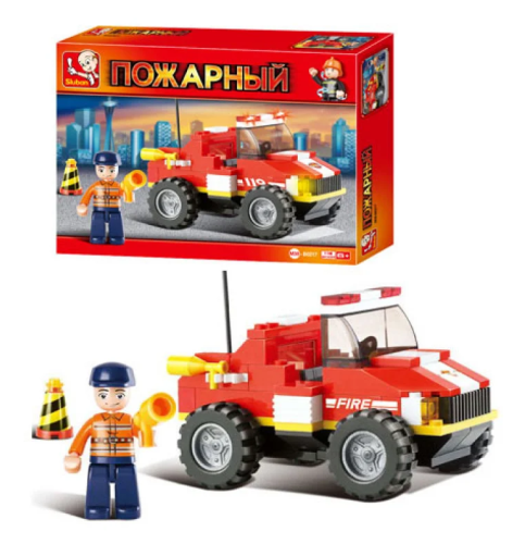 Игрушка Конструктор Sluban Пожарная машина 118 деталей M38-B0217 Игрушка Конструктор Sluban Пожарная машина 118 деталей M38-B0217