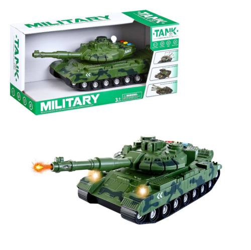 Игрушка Танк инерционный свет звук 30см в коробке WH1225A-1 Игрушка Танк инерционный свет звук 30см в коробке WH1225A-1