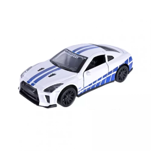 Машинка Автопром Nissan GT-R 10см Белая металл 02678 Машинка Автопром Nissan GT-R 10см Белая металл 02678