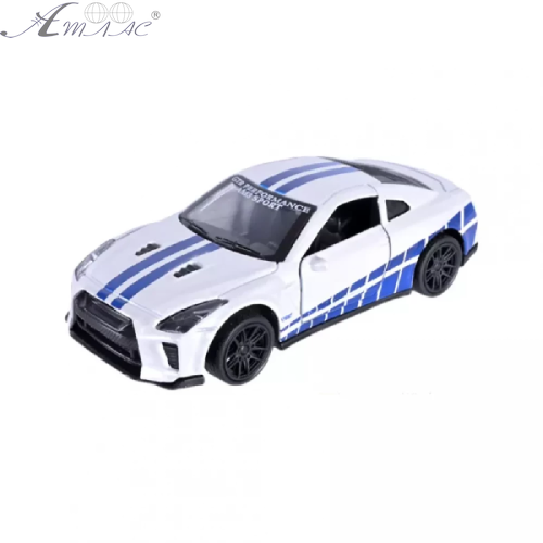 Машинка Автопром Nissan GT-R 10см Біла метал 02678 Машинка Автопром Nissan GT-R 10см Біла метал 02678