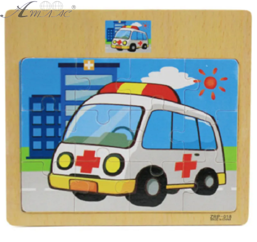 Игрушка Деревянная Пазл животные, транспорт 17 х 15см  1090 фото 3