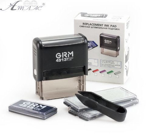 Штамп самонабірний GRM 59 х 23 мм 5 рядів укр+рос 4913 Штамп самонабірний GRM 59 х 23 мм 5 рядів укр+рос 4913