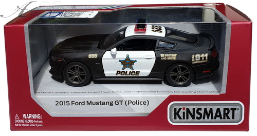 Машинка модель Kinsmart, Ford Mustang GT Police 2015 год KT5386WP Машинка модель Kinsmart, Ford Mustang GT Police 2015 год KT5386WP