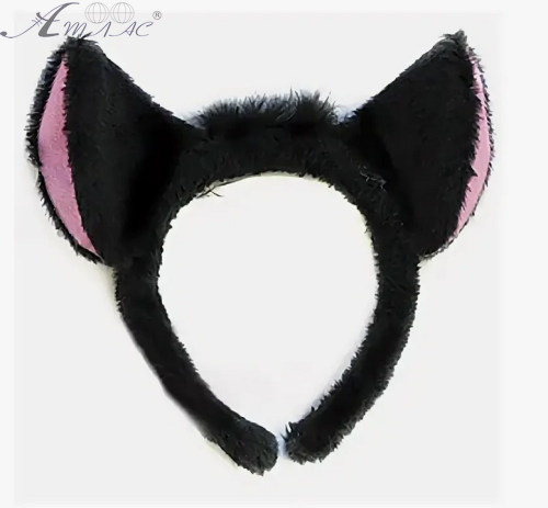 Іграшки Обруч Вушки Кішки з хвостом 26см чорні  04289