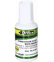 Корректор жидкий с кисточкой 4Office 18 мл  4-342