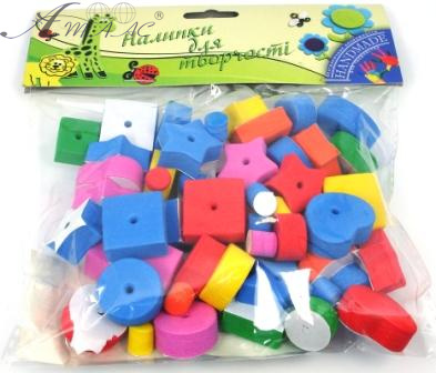 Наклейки 1 Вересня Геометричні фігури, 72 шт м'які, кольорові, об'ємні 950206