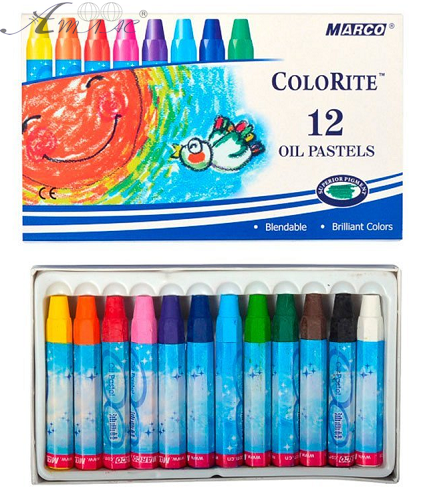 Пастель масляна Marco Colorite 12 кольорів 1100OP-12CB, 4800ОР-12СВ