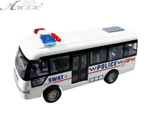 Іграшка Автобус Police пластик 18 см у коробці YM-9906В Іграшка Автобус Police пластик 18 см у коробці YM-9906В