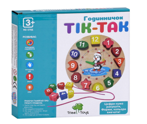 Игрушка Деревянная Рамка - сортер и шнуровка Тик-Так MD0766 фото 2 Игрушка Деревянная Рамка - сортер и шнуровка Тик-Так MD0766 фото 2