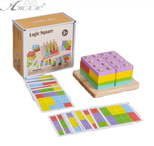 Игрушка Деревянная Логический Квадрат С15051 фото 2 Игрушка Деревянная Логический Квадрат С15051 фото 2