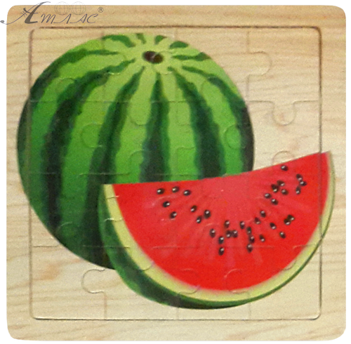 Игрушка Деревянная Пазл Фрукты 15 х 15 см TZ 15320