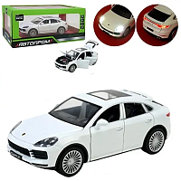 Модель Автопром Porche Cayenne Белая металл 1:24 инерционная 20см  7733