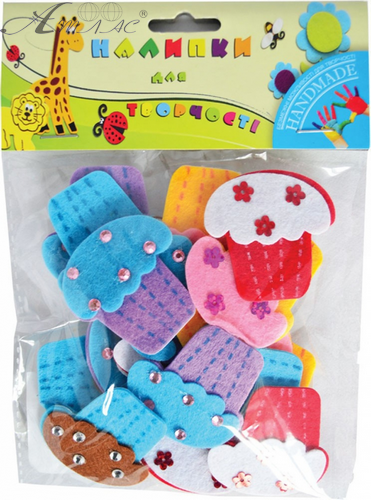 Наклейки 1 Вересня Тістечко, повсть зі стразами 20 шт 950576