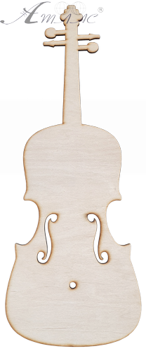 Основа для годинника з фанери 4 мм № 13 Скрипка 19 x 48 см AS-4562, В-0235