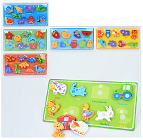 Іграшка Дерев'яна Рамка-вкладишна липучці Мікс С15059