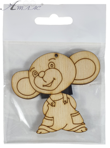 Фигурка фанерная - Мышонок № 5 ушастик в комбинезоне 70 х 63 мм с магнитом AS-4829, В-0387 фото 2 Фигурка фанерная - Мышонок № 5 ушастик в комбинезоне 70 х 63 мм с магнитом AS-4829, В-0387 фото 2