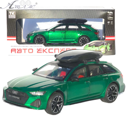 Машинка Автоексперт Audi RS6 зелена 20см двері світло звук 1870-07 Машинка Автоексперт Audi RS6 зелена 20см двері світло звук 1870-07
