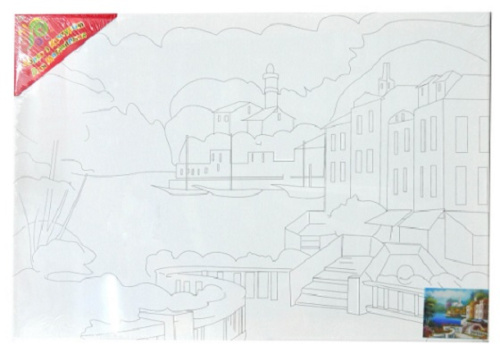 Холст с контуром Возле озера на подрамнике 40 х 60 см 950993 Холст с контуром Возле озера на подрамнике 40 х 60 см 950993