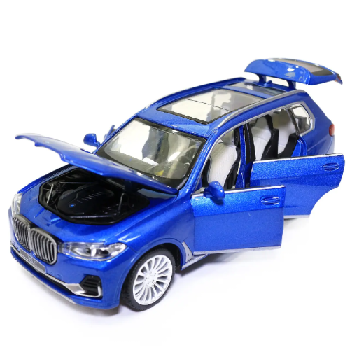 Машинка Автопром BMW Х7 синяя металл свет звук 16см 68470 фото 2 Машинка Автопром BMW Х7 синяя металл свет звук 16см 68470 фото 2