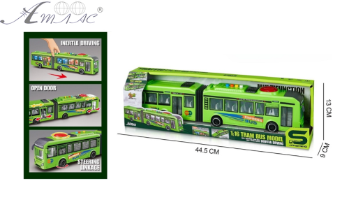 Іграшка Автобус JSToys Гармошка зелений 42 см  JS163D