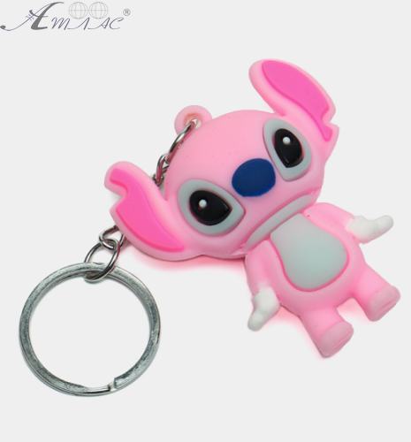 Брелок Стич Розовый 4,5 см резина  12372 фото 2
