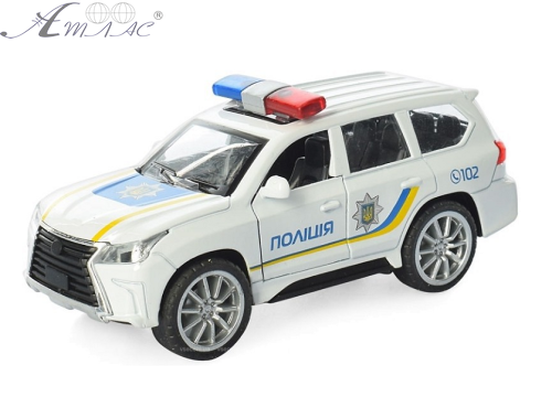 Машинка Автосвіт Поліція типу Lexus 10см метал 1833 фото 2 Машинка Автосвіт Поліція типу Lexus 10см метал 1833 фото 2